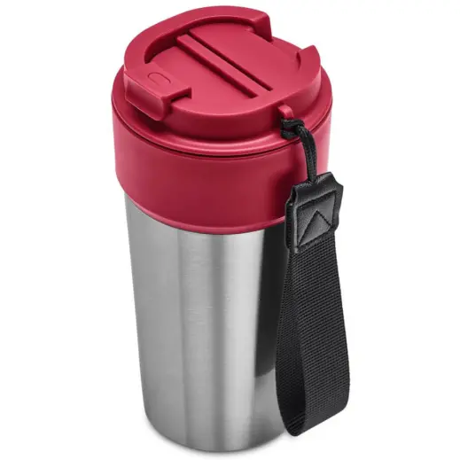 Kooshty Amigo Stainless Steel & Plastic Double-Wall Tumbler Red Closed